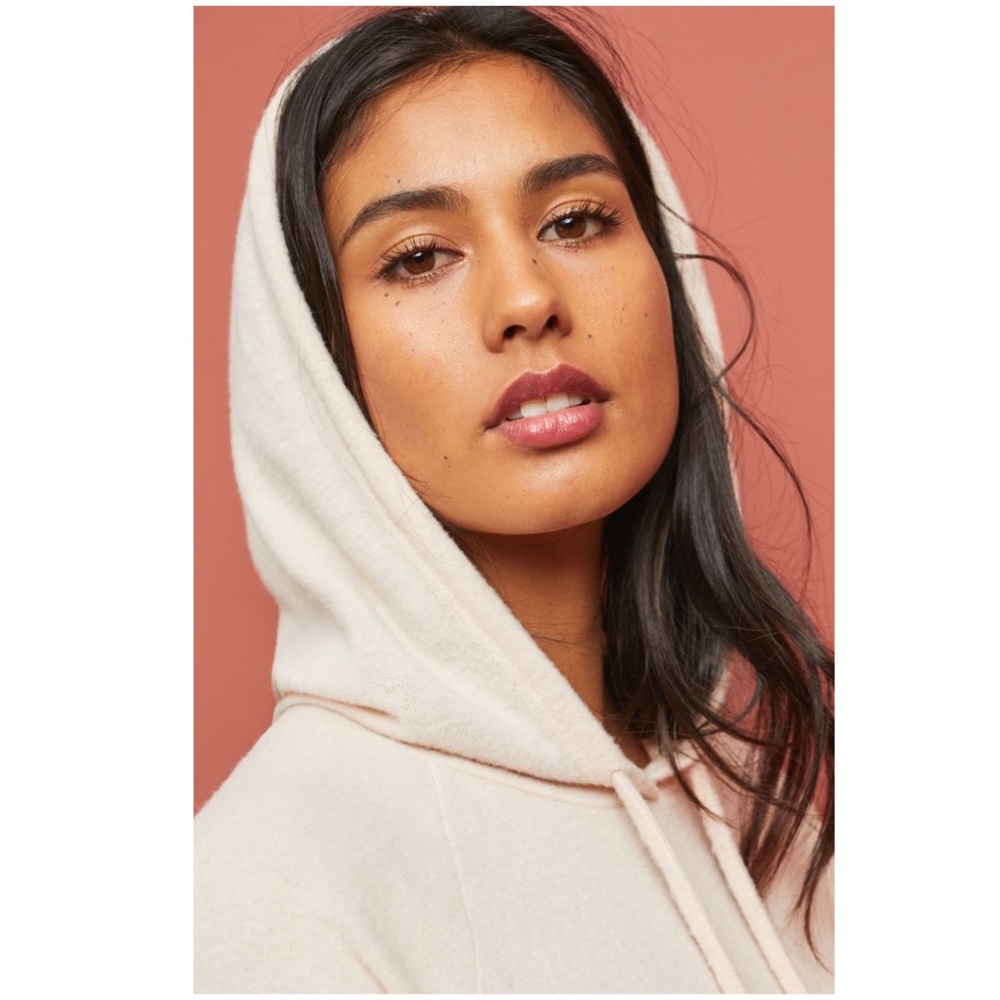 New Anthropologie Fleece Brushed Hoodie Sweatshirt - Picture 3 of 8